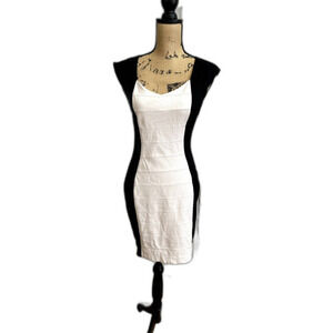 Express Black & White Bodycon Stretch Cap Sleeve Mini Dress Women’s 8